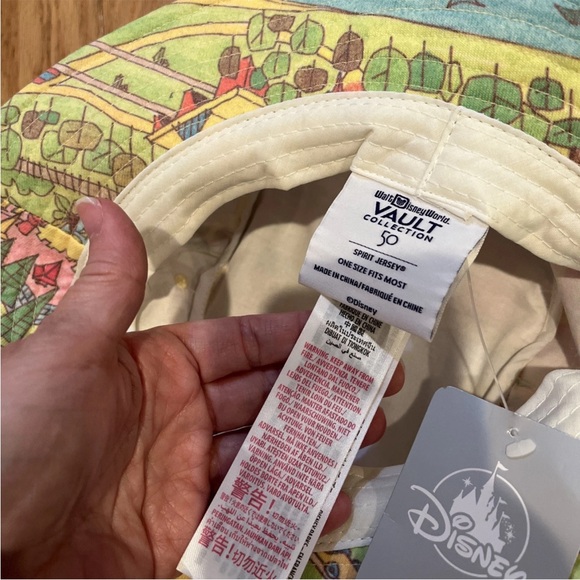 New Walt Disney World 50th Anniversary Vault Collection Multicolor Map Print Hat - Picture 6 of 6